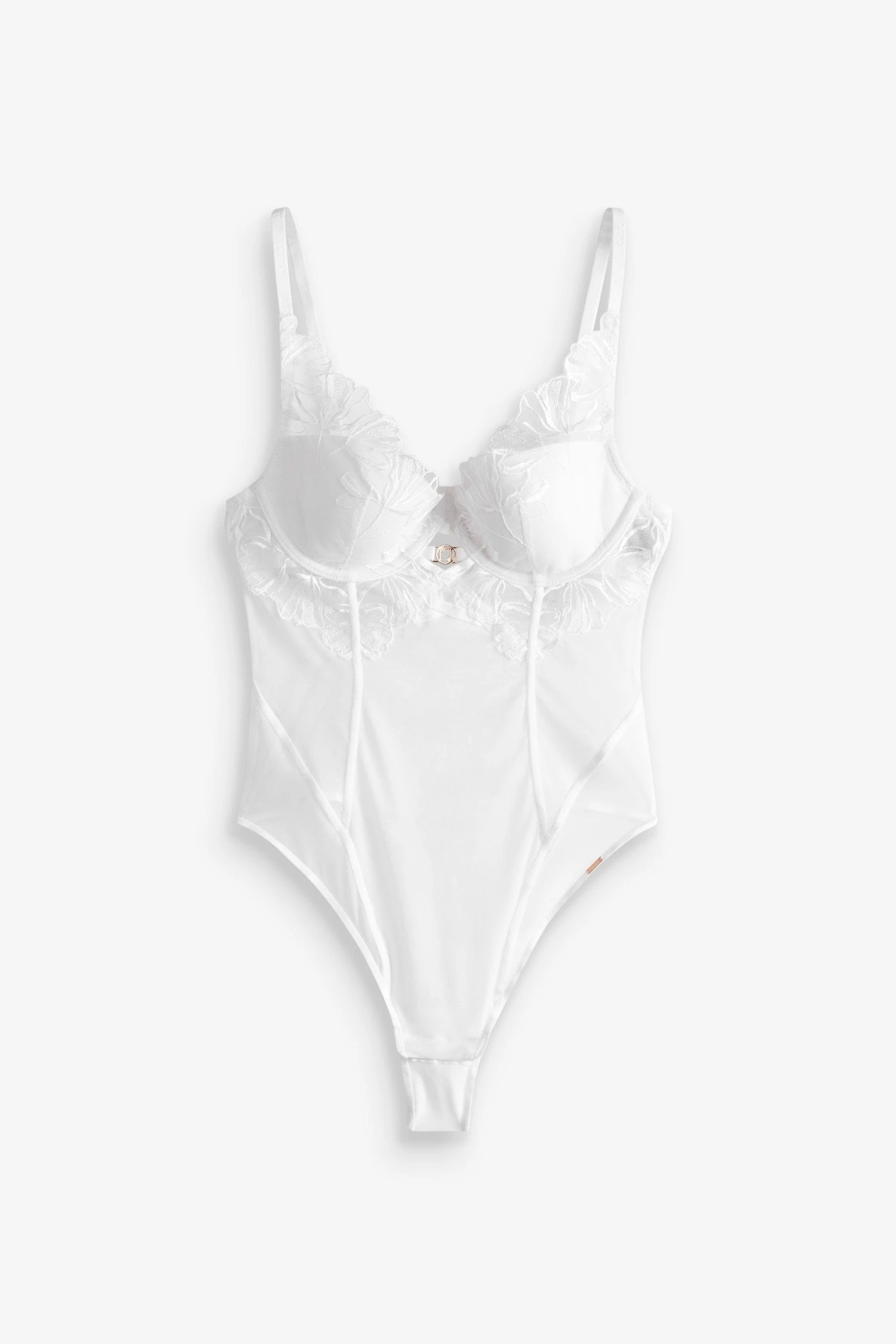 Lipsy Embroidered Push-Up Plunge Body - Image 5