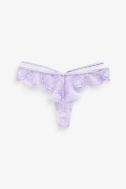 Lipsy Lilac Purple Glamour Lace Thong -Next Sales C67800s5