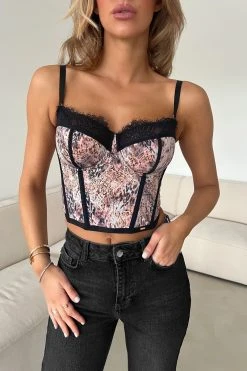 Lipsy Leopard Multiway Strap Corset