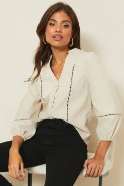 Lipsy Faux Leather Ladder Trim Top