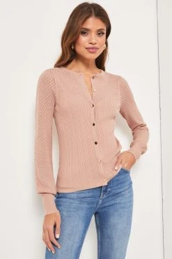 Lipsy Button Through Pointelle Cardigan