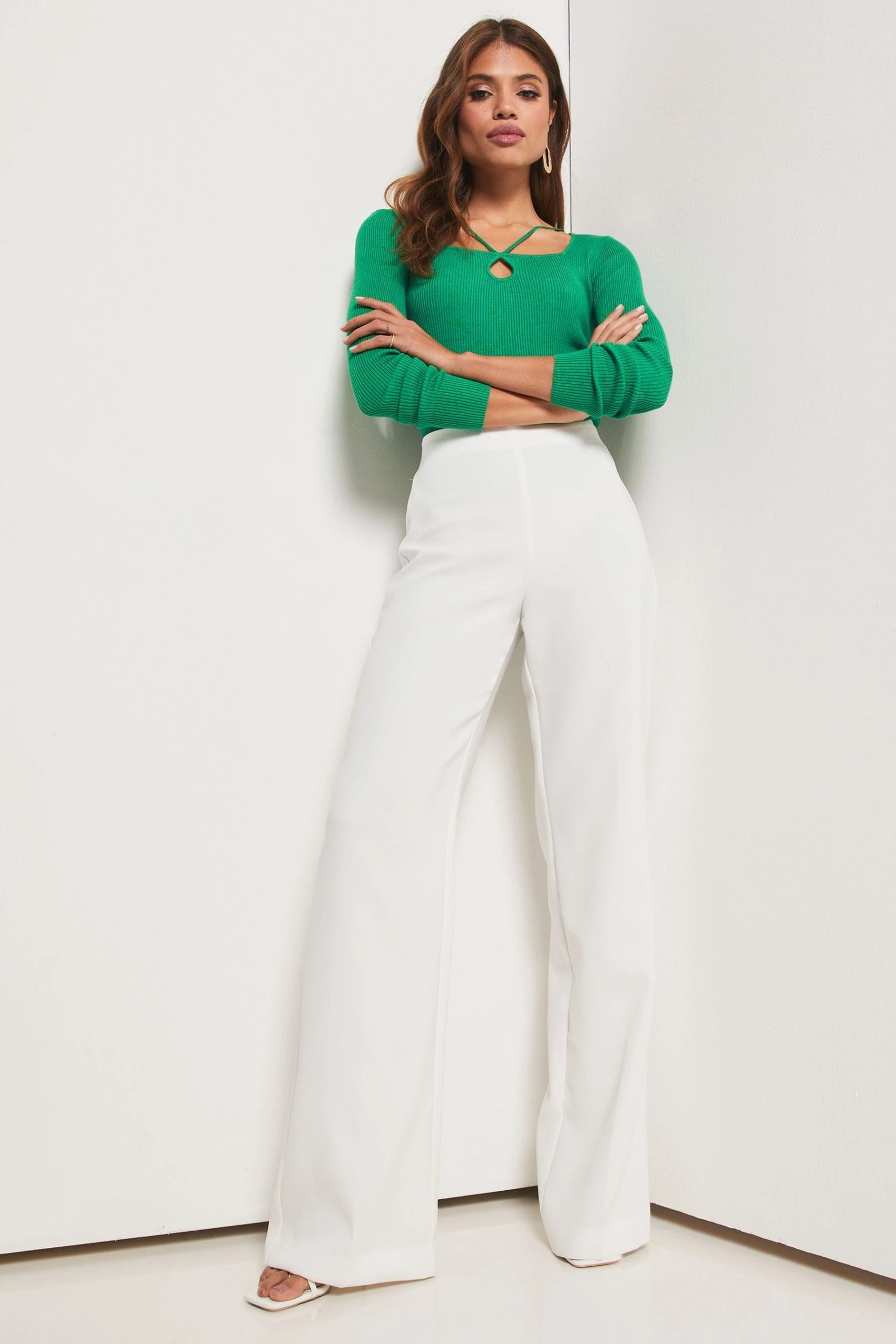 Lipsy Ring Detail Strappy Knitted Jumper - Image 4