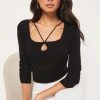 Lipsy Ring Detail Strappy Knitted Jumper
