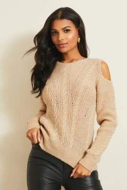 Lipsy Cold Shoulder Cable Jumper