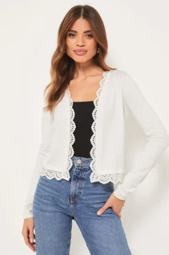 Lipsy Broderie Lace Cardigan