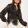 Lipsy Cutwork Lace Long Sleeve Shirt