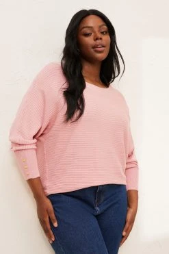 Lipsy Ribbed Slash Neck Jumper