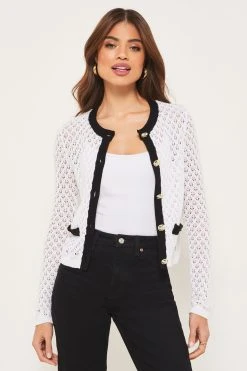 Lipsy Pointelle Tipped Cardigan