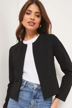 Lipsy Cropped Collarless Blazer