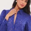 Lipsy Long Sleeve Button Up Broderie Shirt