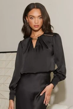 Lipsy Chain Neck Satin Blouse