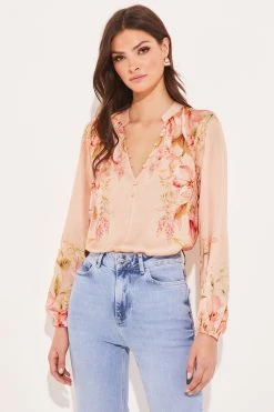 Lipsy Long Sleeve Collared Button Blouse