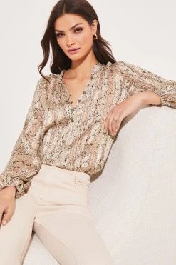Lipsy Long Sleeve Collared Button Blouse