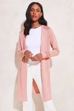 Lipsy Longline Crochet Cardigan