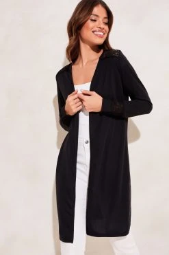 Lipsy Longline Crochet Cardigan