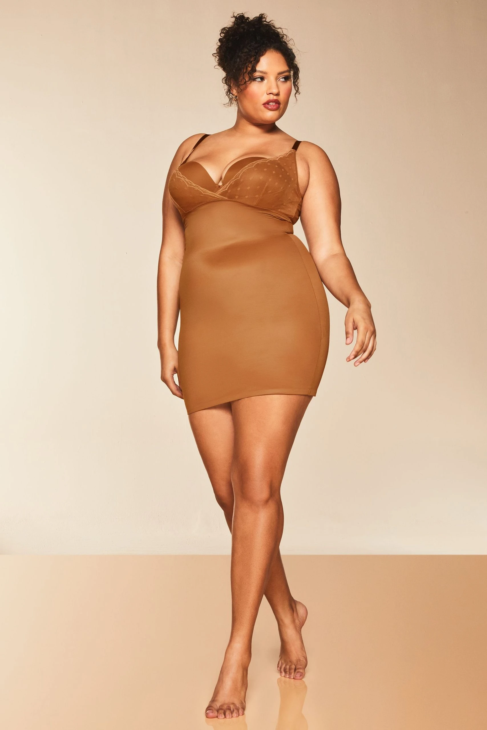 Lipsy Sculpt Medium Control Wear Your Own Bra Shapewear Slip - Image 3