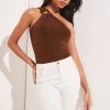 Lipsy One Shoulder Hardware Top