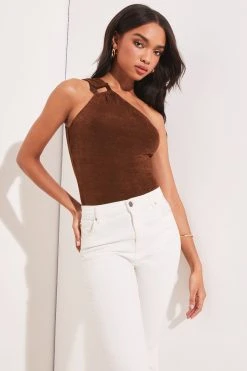 Lipsy One Shoulder Hardware Top