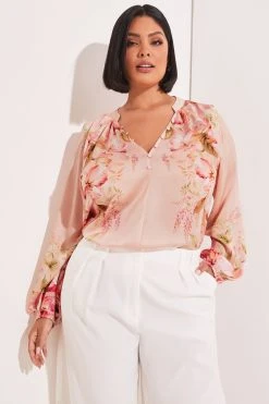 Lipsy Long Sleeve Collared Button Blouse