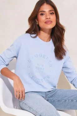 Lipsy Logo Embroided Crew Neck Sweatshirt
