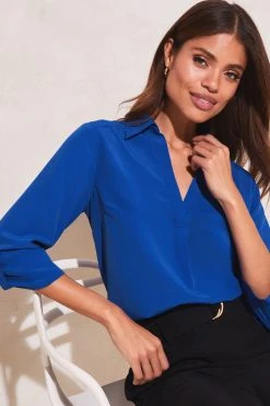 Lipsy Notch Neck 3/4 Sleeve Blouse -Next Sales K62639s4