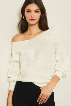 Lipsy Cable Knit Slash Neck Jumper