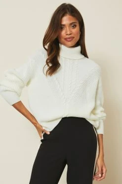 Lipsy Knitted Cable Cowl Neck Jumper