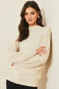 Lipsy Knitted Longline Cable Jumper