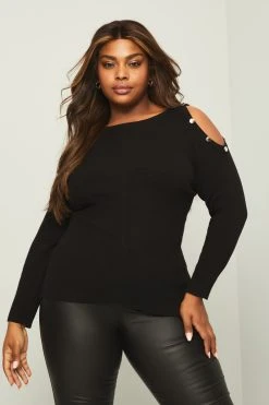 Lipsy Cold Shoulder Fine Gauge Knitted Jumper