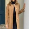 Lipsy Collarless Military Button A Line Coat