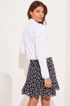 Lipsy Puff Sleeve Denim Jacket -Next Sales L97012s3