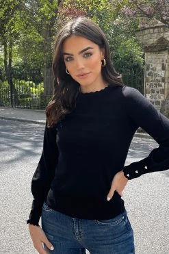 Lipsy Scallop Long Sleeve Knitted Jumper