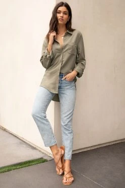 Lipsy Lightweight Denim Relaxed Shirt -Next Sales P43955s3