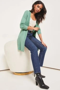 Lipsy Edge To Edge Ribbed Cardigan -Next Sales P55885s3