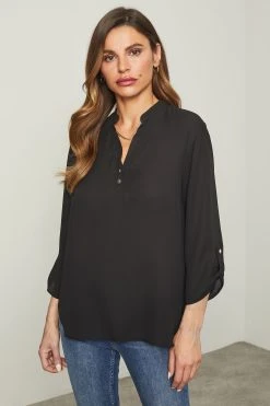 Lipsy Grandad Collar Blouse