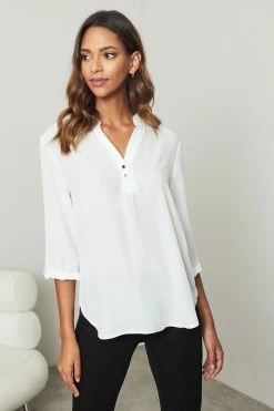 Lipsy Grandad Collar Blouse