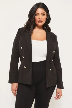 Lipsy Military Tailored Button Blazer