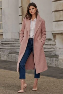 Lipsy Boucle Belted Wrap Coat