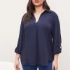 Lipsy Notch Neck 3/4 Sleeve Blouse