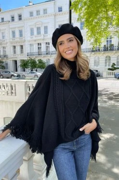 Lipsy Super Soft Cosy Cable Knit Poncho