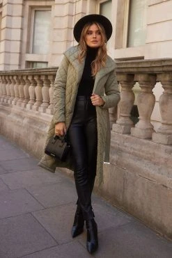 Lipsy Quilted Wrap Puffer Coat -Next Sales Q12106s3