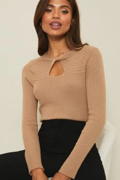 Lipsy Front Twist Cut Out Knitted Jumper
