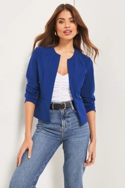 Lipsy Cropped Collarless Blazer