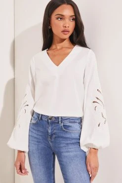 Lipsy Artwork Sleeve V Neck Blouse