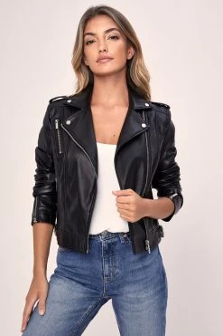 Lipsy Faux Leather Biker Jacket