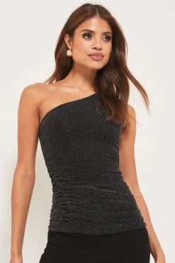 Lipsy One Shoulder Ruched Top