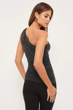 Lipsy One Shoulder Ruched Top -Next Sales R69846s3