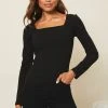 Lipsy Long Sleeve Square Neck Top