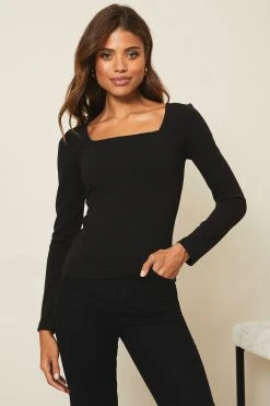 Lipsy Long Sleeve Square Neck Top