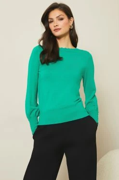 Lipsy Scallop Long Sleeve Knitted Jumper